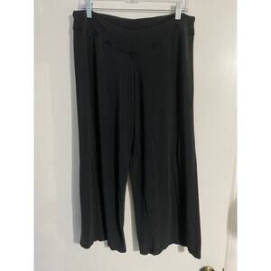Verve Christian Griffith crop pants women’s L black wide leg stretch athleisure